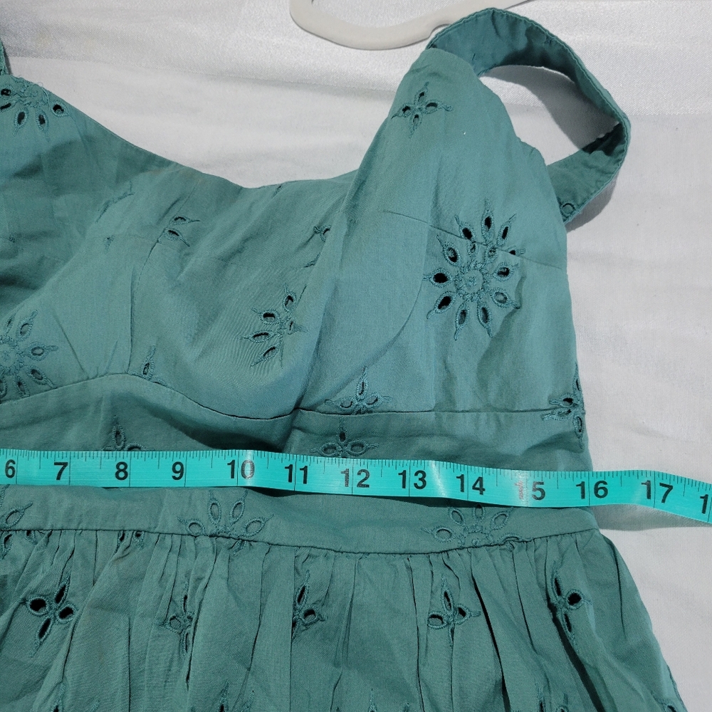 J Crew Factory Eyelet midi dress CI223 NWT SZ 0 - Picture 9 of 13